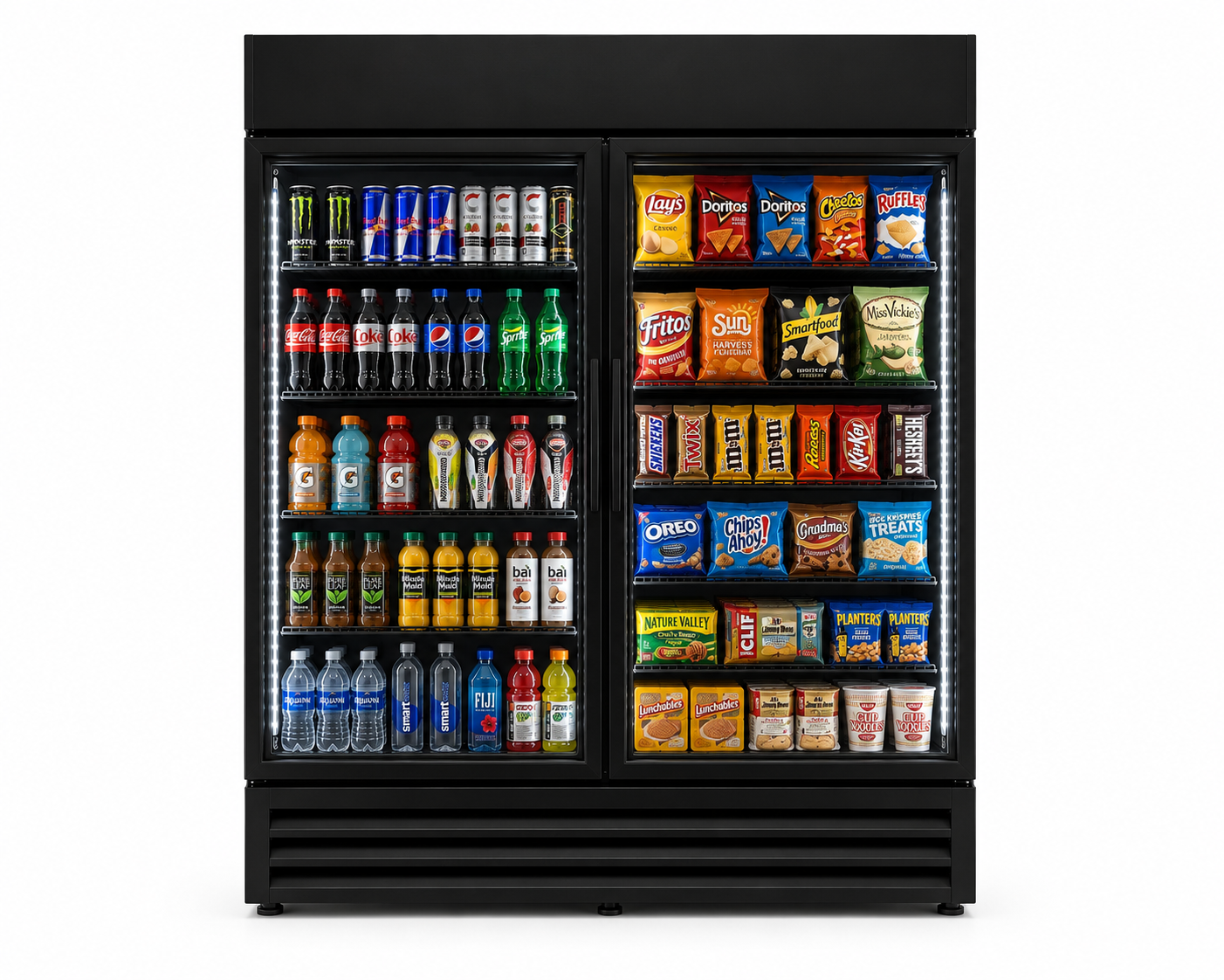 Double door generic smart AI cooler with no branding